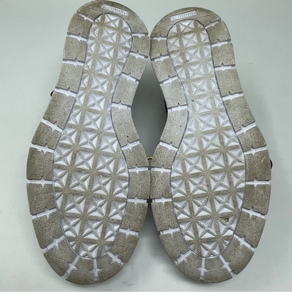 Puma Platform Sneakers Vegan Leather Lace Up Burgundy White Sz. 7 - Picture 8 of 8